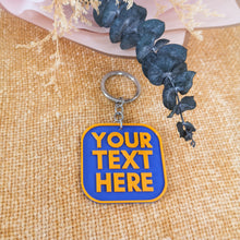 Load image into Gallery viewer, Custom Text Keychain | Custom Text Gift | kezar3d.com
